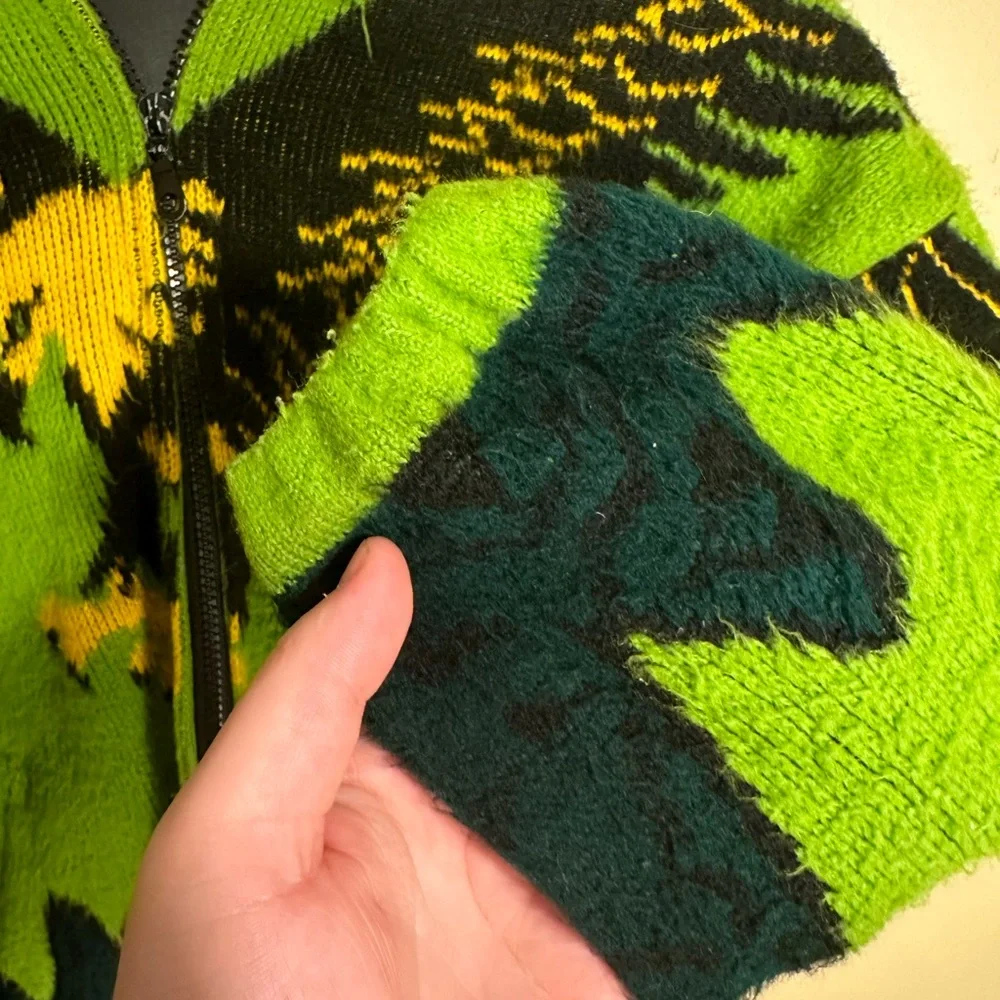 Vintage Hippie Green Artesan Eagle Sweater! - Picture 6 of 8